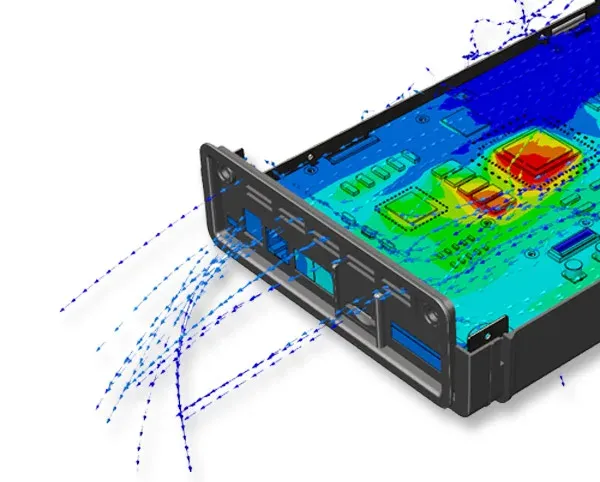 Elektronische Kühlung berechnen mit SOLIDWORKS Flow Simulation Electronic Cooling Elektronische Kühlung berechnen mit SOLIDWORKS Flow Simulation Electronic Cooling