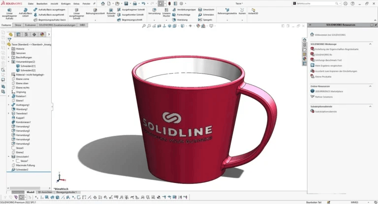Tasse für Volumenberechnung 1 (mit Inhalt)