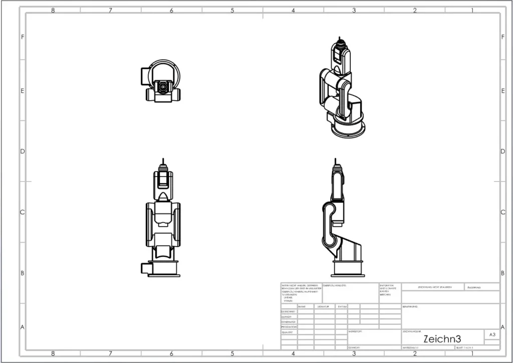 solidworks-zeichnung-mehrere-ansichten-eingefuegt