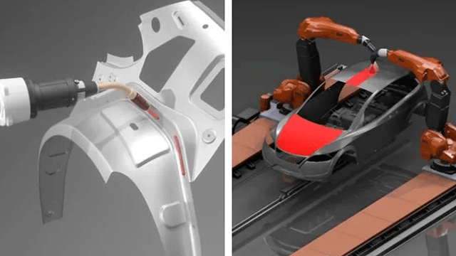 DELMIA Robotik Kontur-Oberflächenprozesssimulation Simulation eines Kontur- und Oberflächenprozesses mit DELMIA Robotik