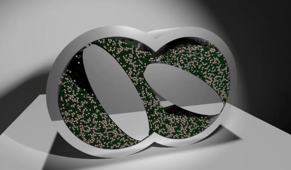 Pulver Mischprozess iGraf Simulation