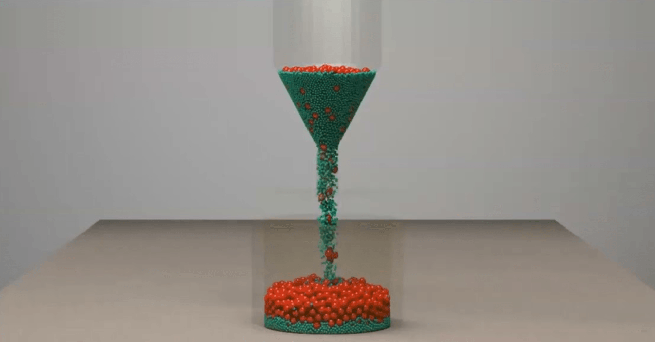 iGRAF-Simulation des Trichterverhaltens