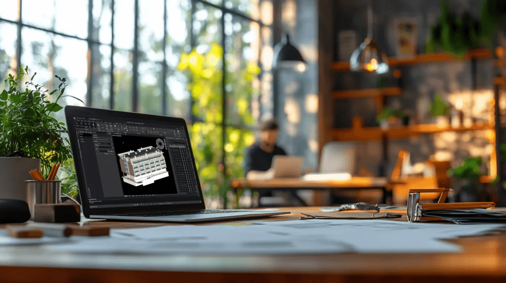 Ansicht des BIM-Moduls in DraftSight zur modellbasierten Planung