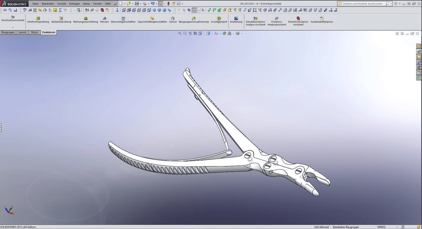 Entwicklung Nipper SOLIDWORKS Entwicklung eines Nipper in SOLIDWORKS