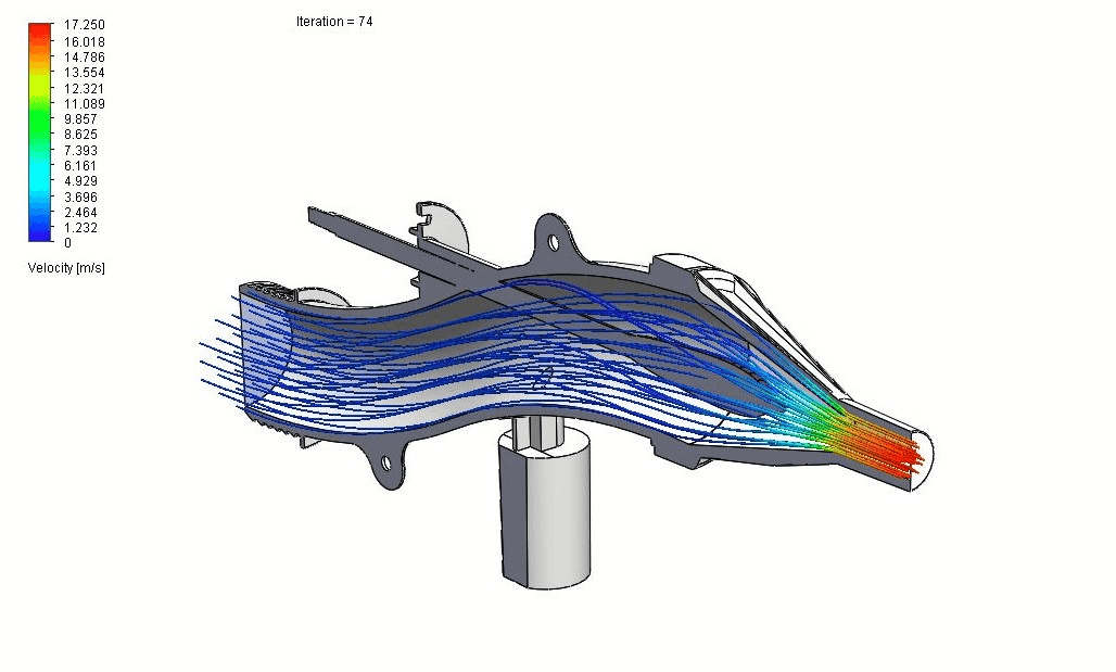 Flow-Analyse SOLIDWORKS Flow Simulation Spyra Strömungsanalyse einer Spyra-Wasserpistole mit SOLIDWORKS Flow Simulation