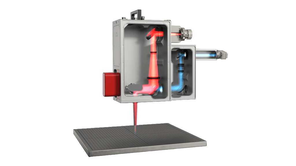 Strahlengang AXIALSCAN FIBER RAYLASE Visualisierung des Strahlengangs im AXIALSCAN FIBER von RAYLASE