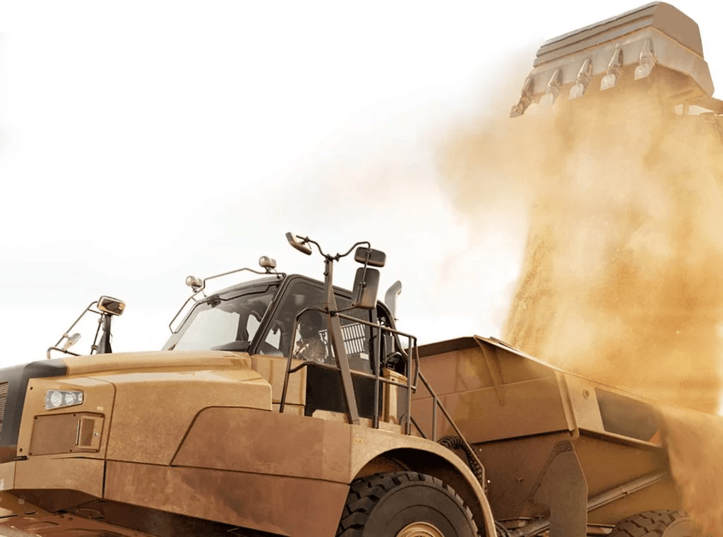 Radlader von Zeppelin Baumaschinen im Einsatz