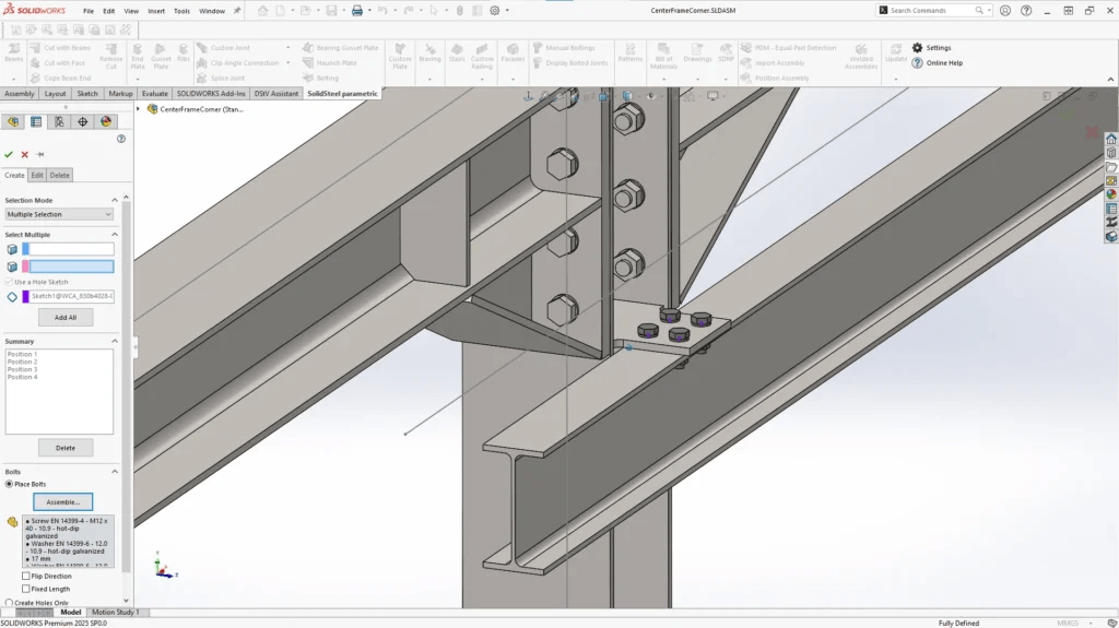 Erweiterungen Manuellen Verschraubungen Neue Funktionen für manuelle Verschraubungen in der Konstruktion