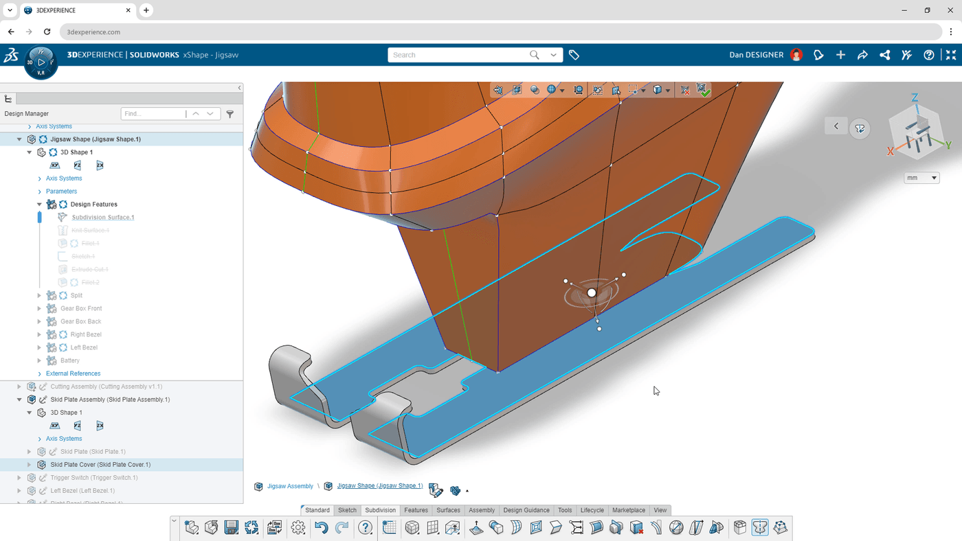 3dexperience-solidworks-freiform-geometrie