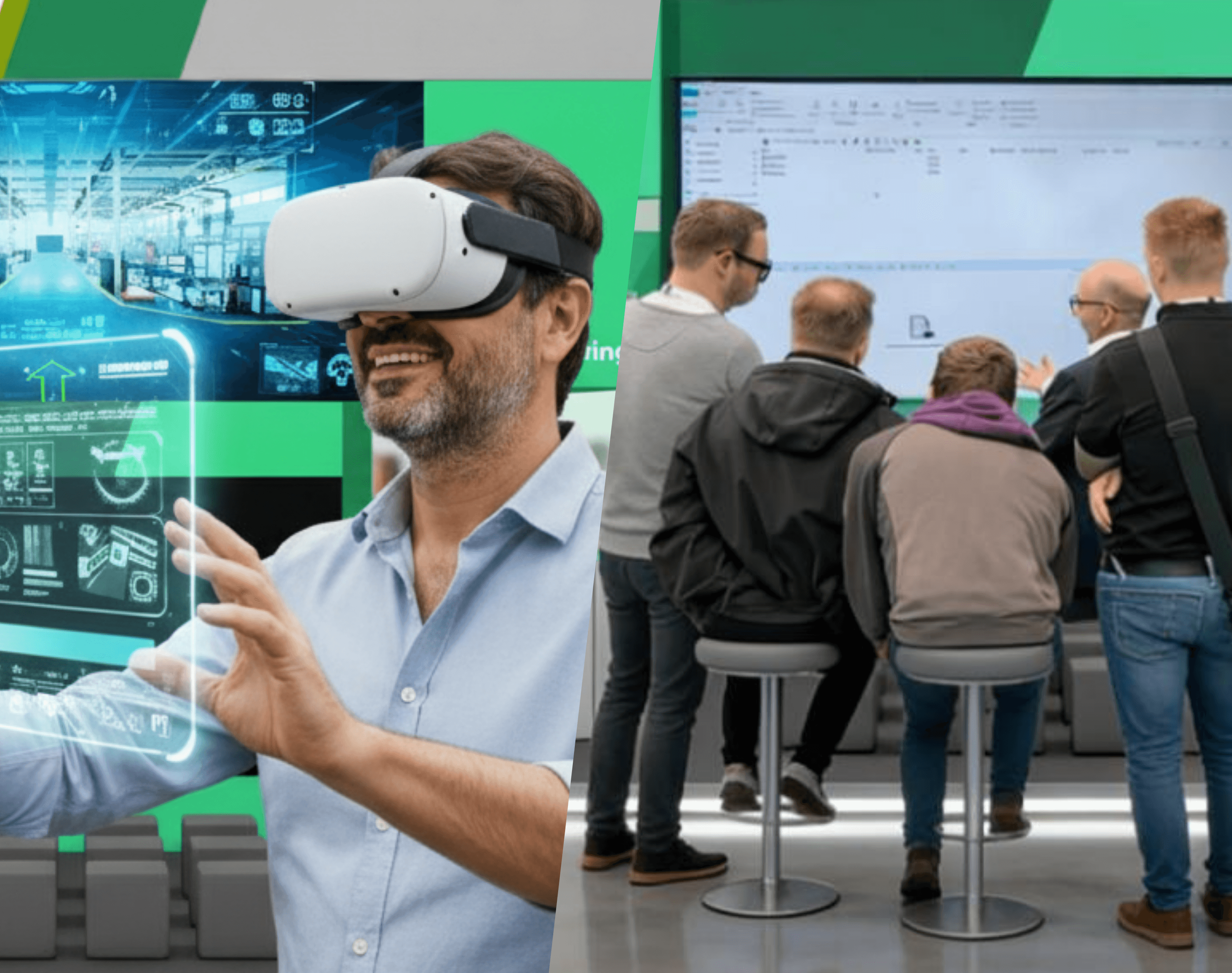 Split Bild für XR-Demo Termin und geführter Rundgang