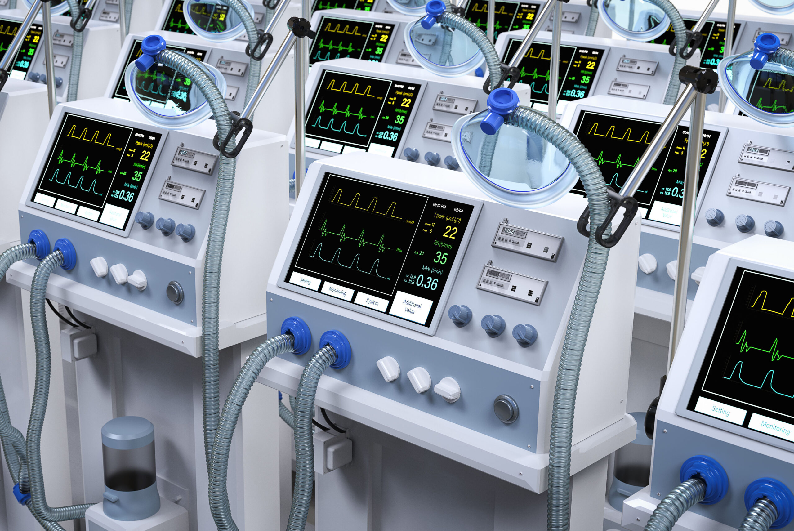 Group of ventilator machines