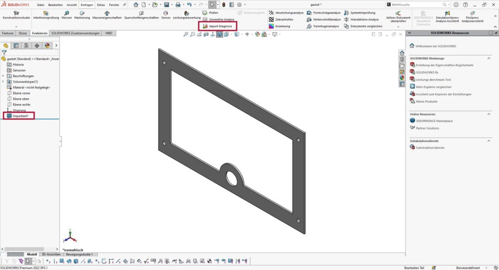 SOLIDWORKS Import