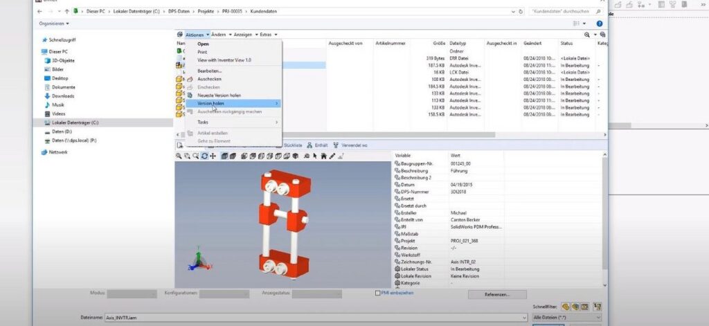 SOLIDWORKS PDM Stücklistenerstellung Bechtle PLM