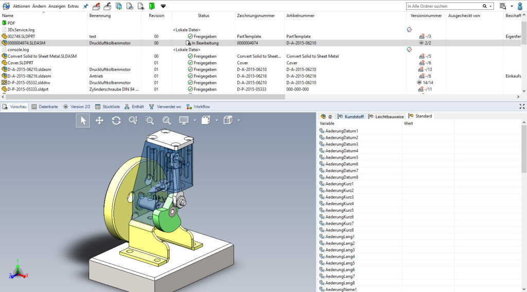 SOLIDWORKS Oberfläche
