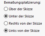 Skizze-Bemassungsplatzierung