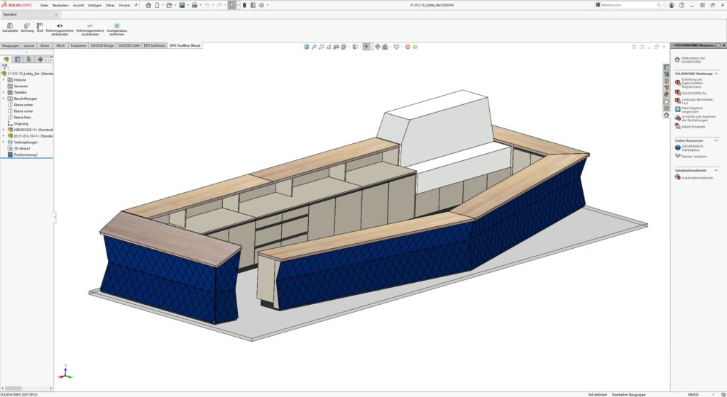 Thekenbereich 3D Modell Jung