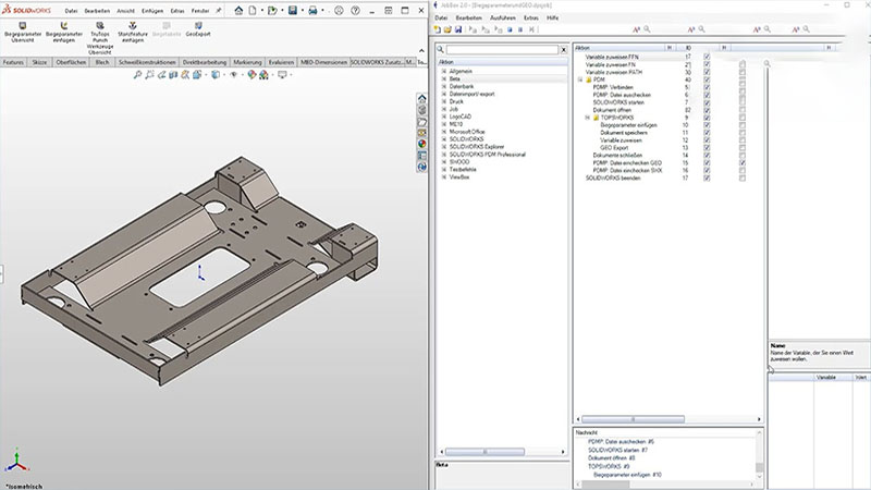 TopsWorks, SOLIDWORKS Blechbearbeitung, Berechnungsmodul TBS (TruBendingSimulation) von TRUMPF