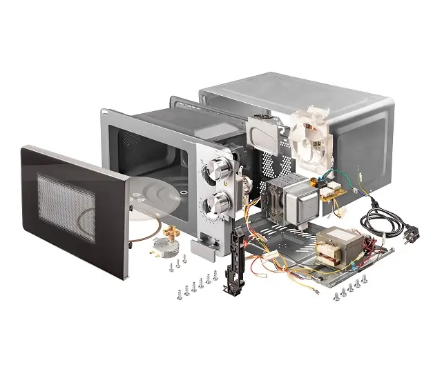 Explosionszeichnung Mikrowelle