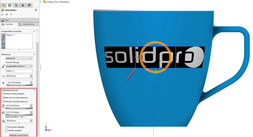logo als bild ausrichten