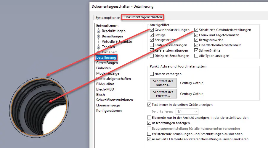 solidworks-gewinde-anzeigen-dokumenteigenschaften