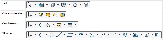 SOLIDWORKS Shortcut Leisten